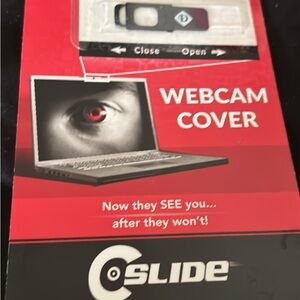 Black Webcam Privacy Cover – Compact Slider for Laptops